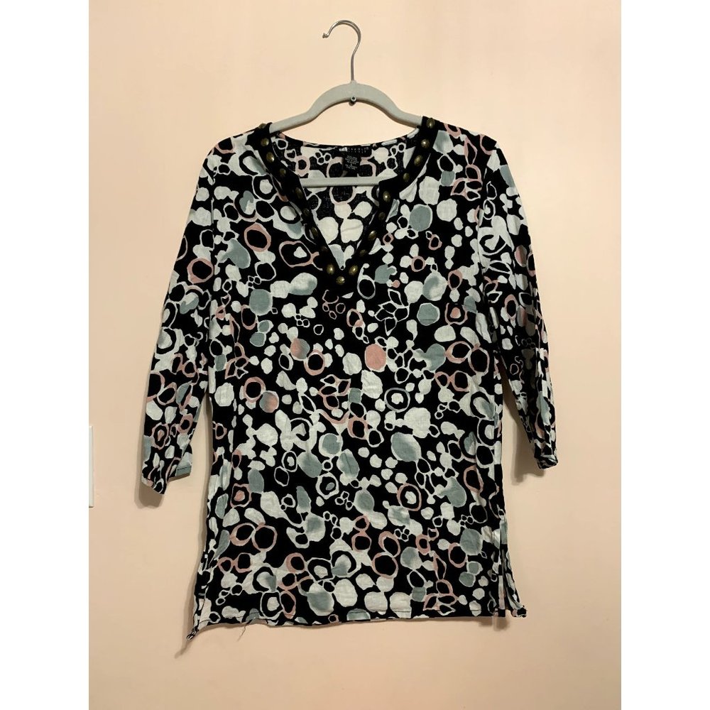 Carole Little size Large Beautiful Linen/Rayon Women's shirt/top.